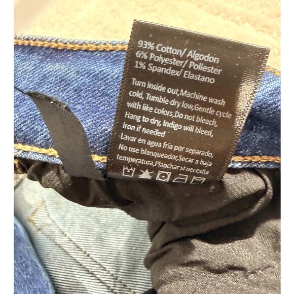 Risen Button fly Jeans Waist 29 Size 9 Distressed Raw Hem Pre-loved Excellent - Picture 6 of 7